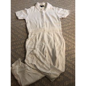 White linen jumpsuit